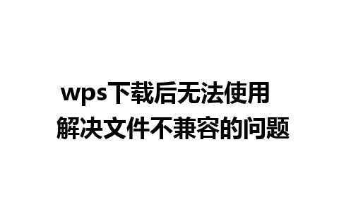 wps下载后无法使用  解决文件不兼容的问题