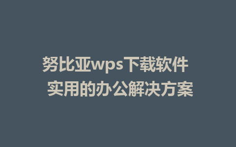 努比亚wps下载软件  实用的办公解决方案