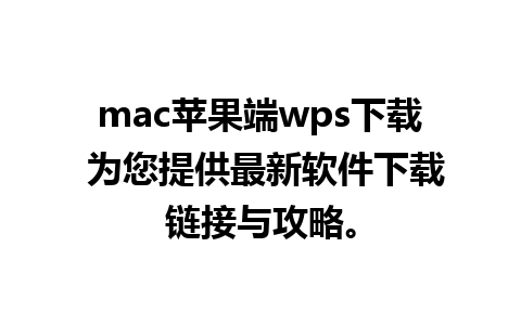 mac苹果端wps下载 为您提供最新软件下载链接与攻略。