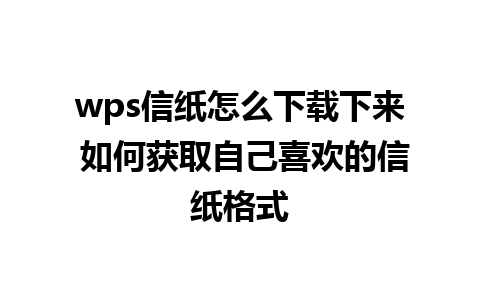 wps信纸怎么下载下来 如何获取自己喜欢的信纸格式